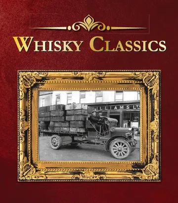 Vintage truck with whisky crates, framed.