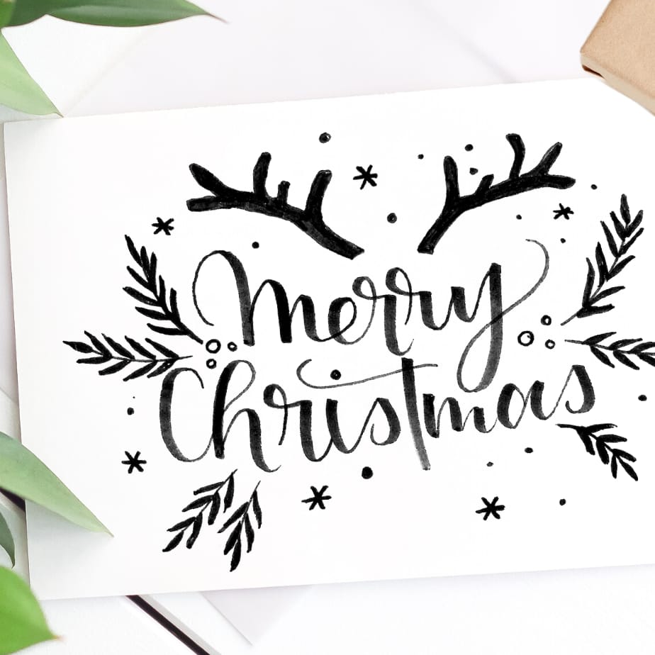 Weihnachtskarten Lettering Workshop in Frankfurt