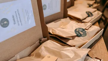 DIY kits with instructions on table.