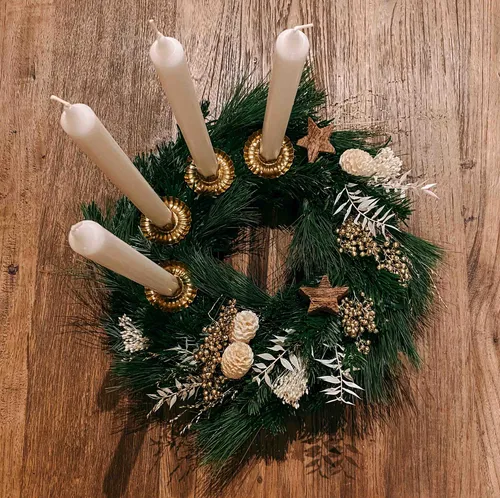 Adventskranz DIY-Set „Schneeweißchen“