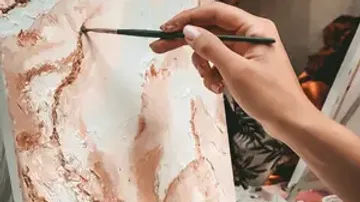 Handbemalung abstrakter Kunst auf Leinwand.