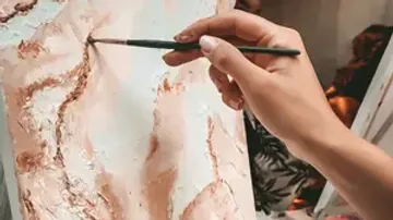 Handbemalung abstrakter Kunst auf Leinwand.
