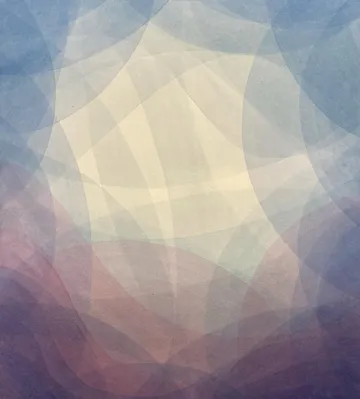 Abstract overlapping shapes in pastel colors.
