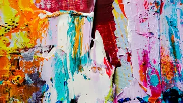 Colorful abstract palette knife painting texture.