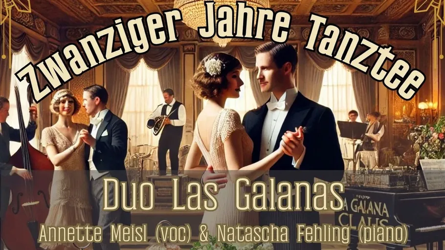 Paare tanzen im Ballsaal der 1920er Jahre.