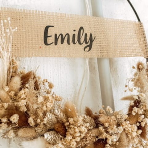 Trockenblumenkranz binden in Langenfeld - halbgebunden