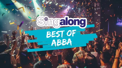Menschenmenge feiert bei Singalong-Veranstaltung mit Konfetti.