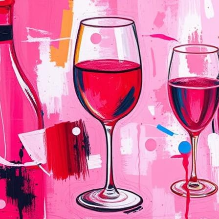 Malkurs in Hamburg: Pink Painting Party mit Rosé & Spaß