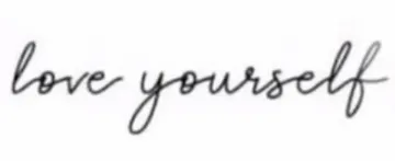 Schriftzug: love yourself auf weißem Hintergrund.