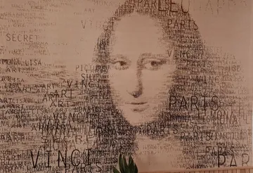 Mona Lisa Porträt aus Textwörtern.