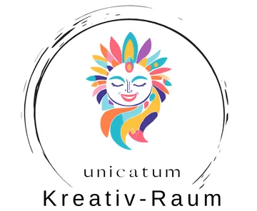 Colorful face logo with text 'unicatum Kreativ-Raum'.