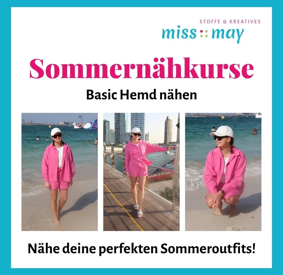 Woman in pink outfit on beach and boardwalk.