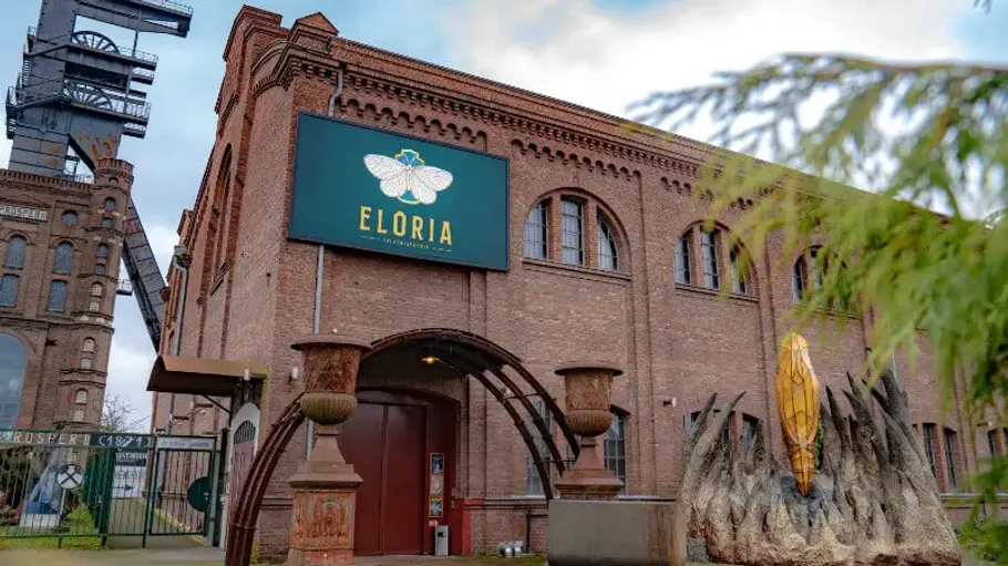 Historic brick building with Eloria sign.