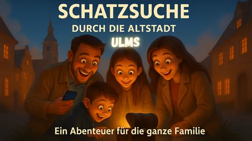 Familie betrachtet begeistert Schatz in Altstadt.