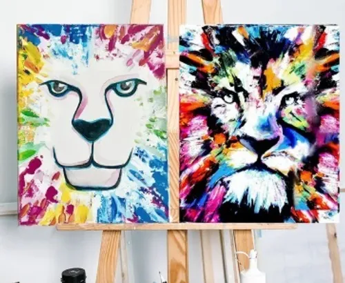 Holiday program in Schorndorf: lion painting workshop