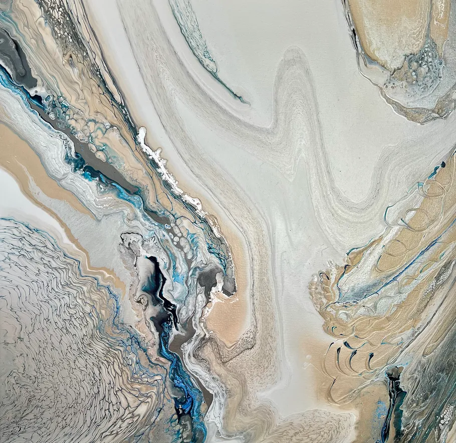 Abstract art with swirling earthy tones.