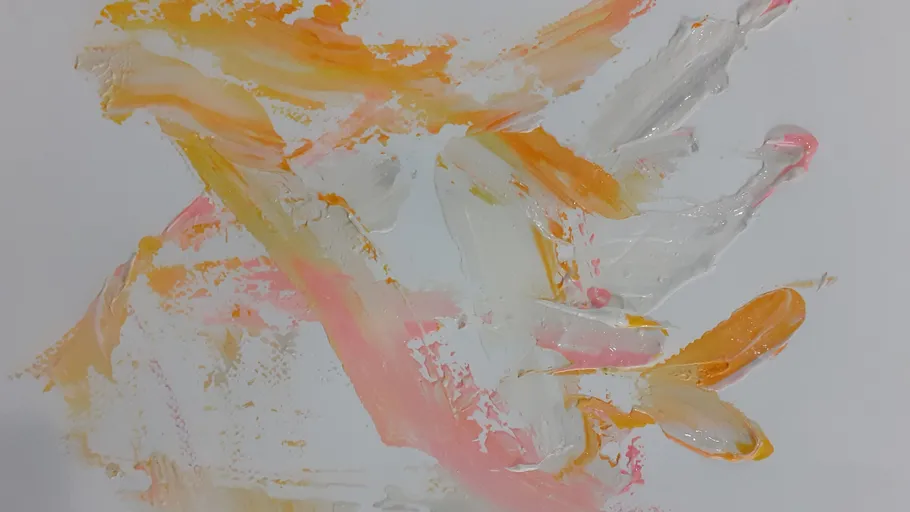 Colorful abstract brush strokes on canvas.