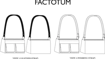 Two bags with leather, webbing straps displayed.