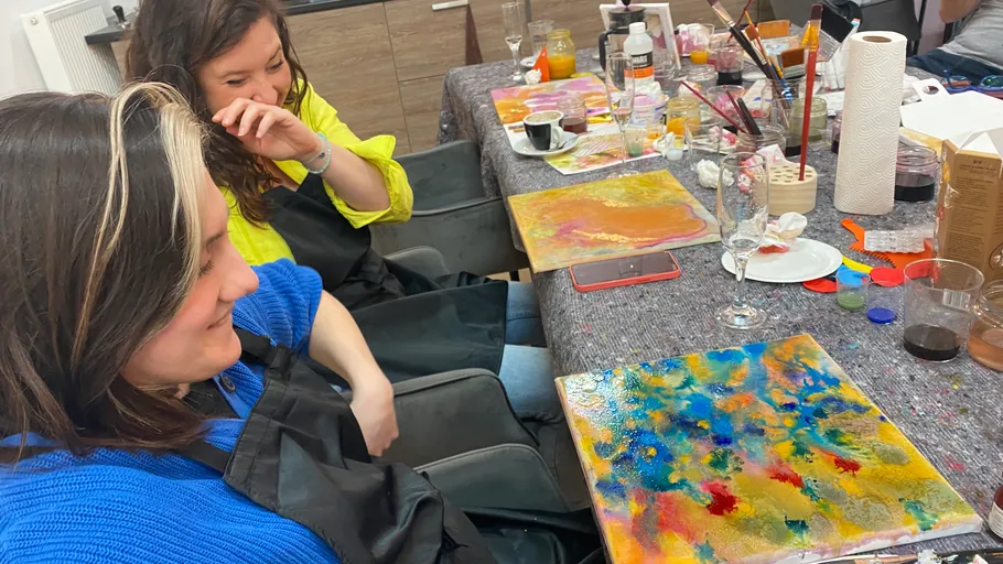 abstract painting workshop by Tina Mona Cohen
