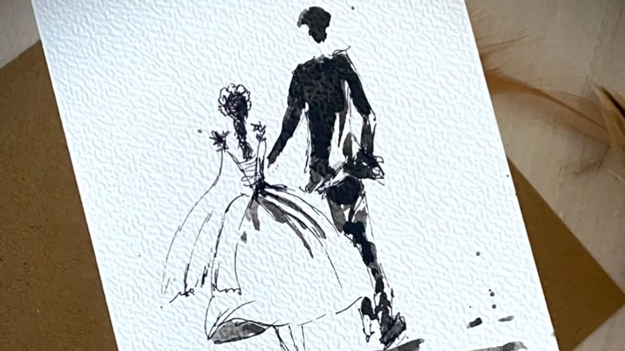 Beispiel für eine Hochzeitskarte