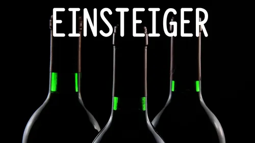 Four wine bottles with "EINSTEIGER" text.